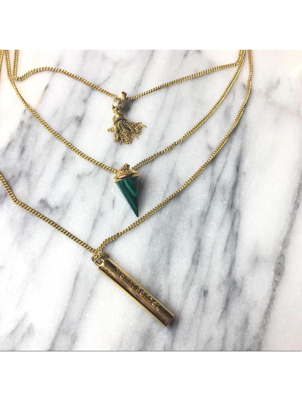 Statement 2010 Henri Bendel Necklace Layered Gold Chains RARE EUC
